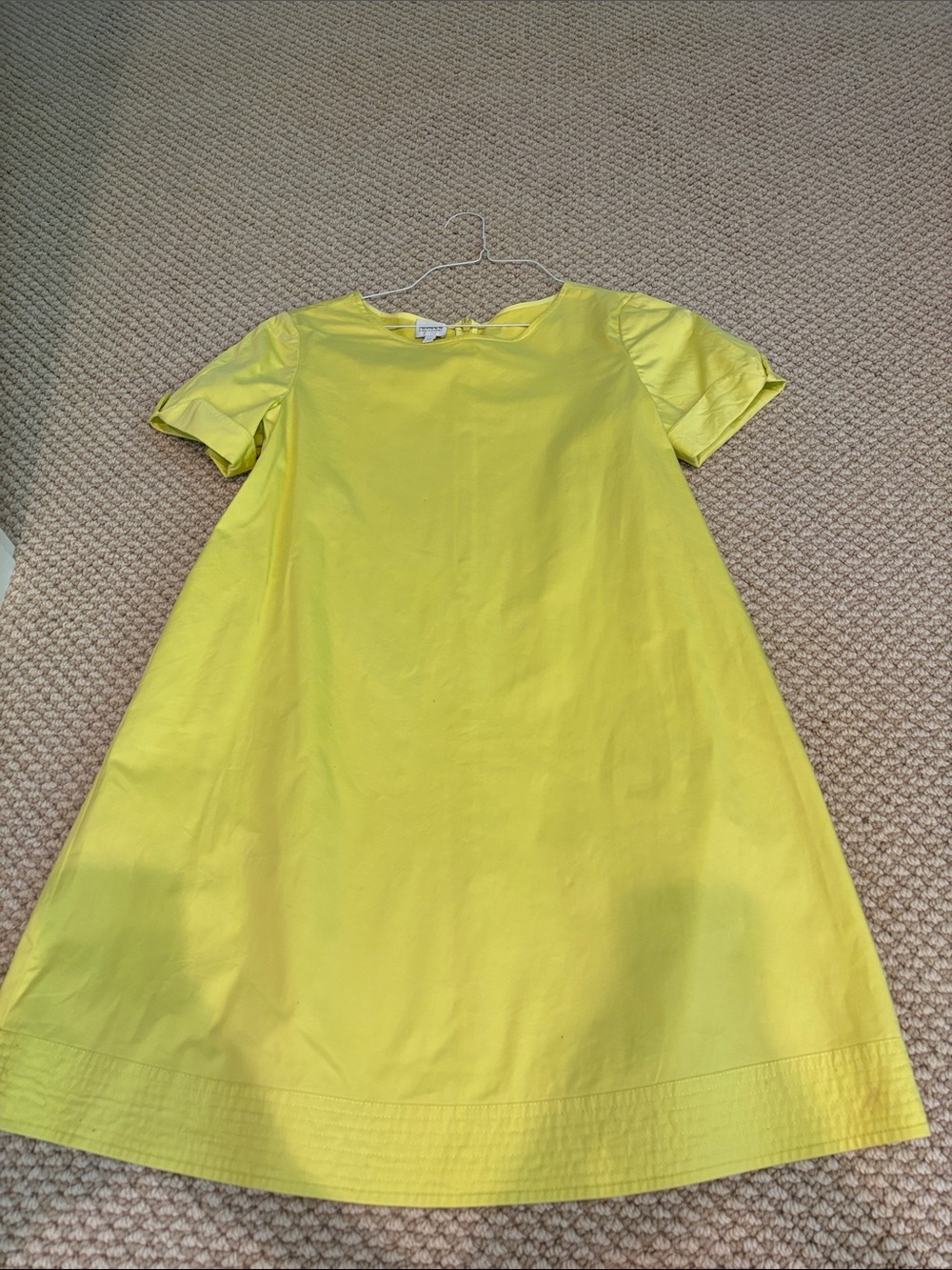 Giorgio Armani Lemon Yellow Short-Sleeve A-Line Dress